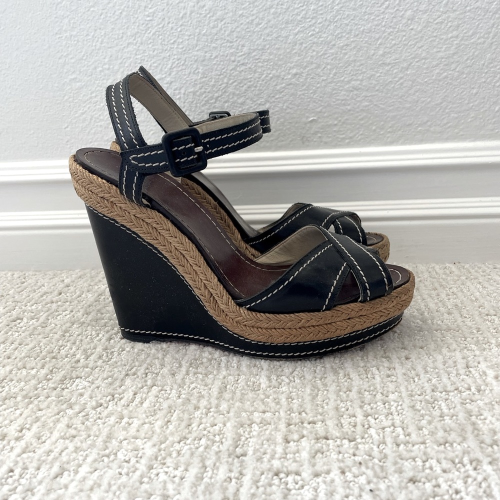 Christian Louboutin black wedges size 38/8